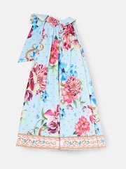 أزرق - فستان واسع أبيض مزدان بربطة Amelia من Angel & Rocket - صورة 11 من 12