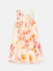 Angel & Rocket Cream April Organza Overlay Print Dress - Image 5 of 7
