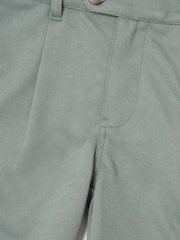 Angel & Rocket Green Benjamin Pleat Front Smart Shorts - Image 6 of 6