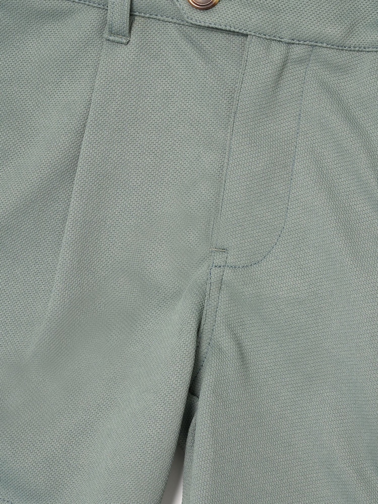 Angel & Rocket Green Benjamin Pleat Front Smart Shorts - Image 6 of 6