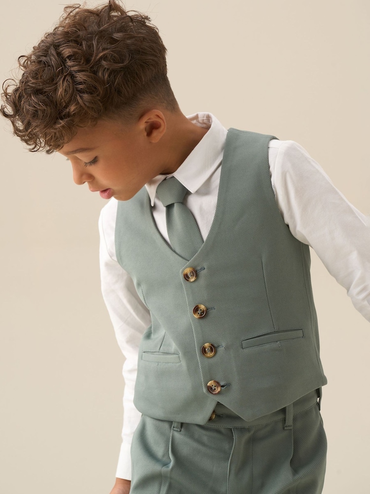 Angel & Rocket Green Benjamin Smart Waistcoat Set - Image 1 of 8