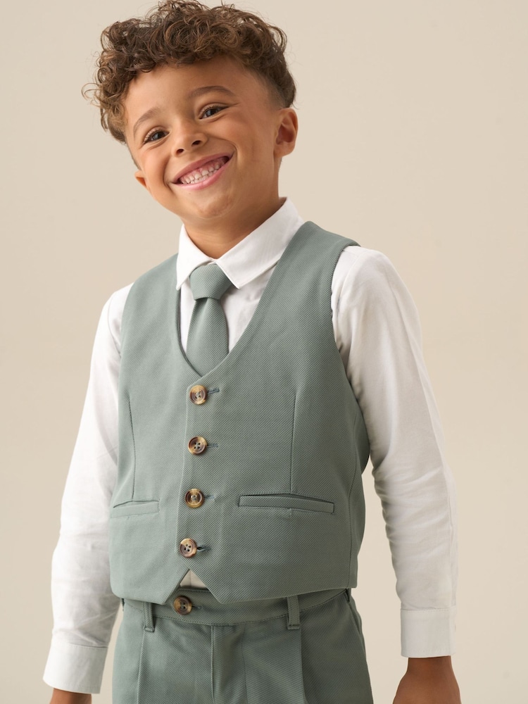 Angel & Rocket Green Benjamin Smart Waistcoat Set - Image 2 of 8