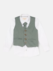 Angel & Rocket Green Benjamin Smart Waistcoat Set - Image 6 of 8
