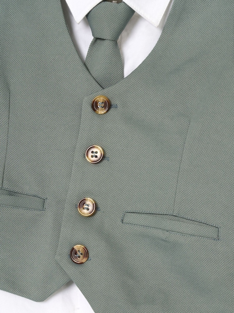 Angel & Rocket Green Benjamin Smart Waistcoat Set - Image 8 of 8