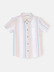 Angel & Rocket Grey Cole Seersucker Stripe Shirt - Image 5 of 7