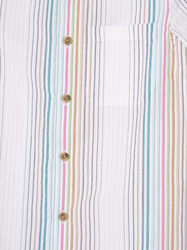 Angel & Rocket Grey Cole Seersucker Stripe Shirt - Image 7 of 7