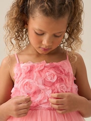 Angel & Rocket Pink Rosie Embellished Flower Dress - Image 2 of 8