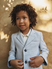 Angel & Rocket Grey Luca Smart Textured Blazer - Image 8 of 14