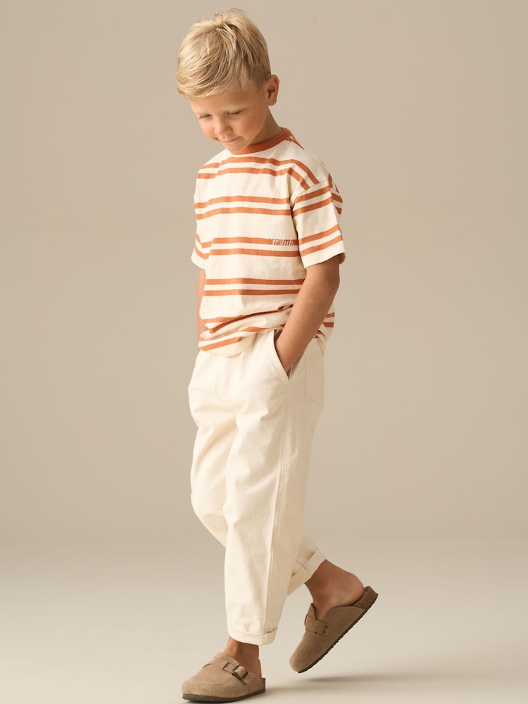 Angel & Rocket Cream Louie Stone Slim Fit Chinos - Image 2 of 5