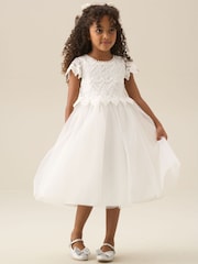 Angel & Rocket White Lucy Lace Ivory Dress - Image 2 of 5