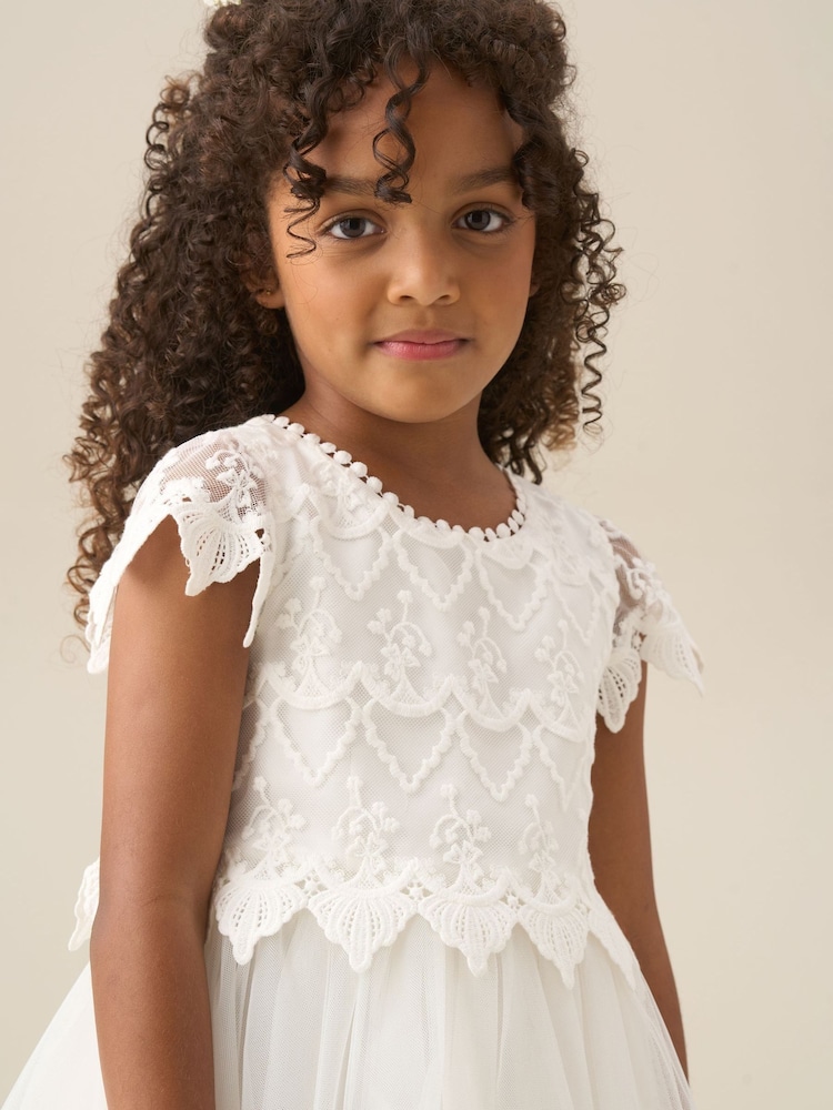 Angel & Rocket White Lucy Lace Ivory Dress - Image 5 of 5 Angel & Rocket White Lucy Lace Ivory Dress - Image 5 of 5