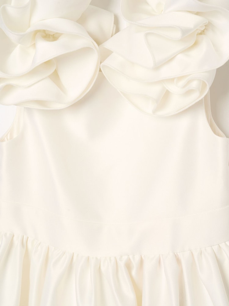 Angel & Rocket White Coco Puff Sleeve Bow Back Dress - Image 6 of 6