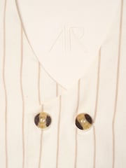 Angel & Rocket White Jake Double Breasted Stripe Waistcoat And T Shirt Set - Image 6 of 6