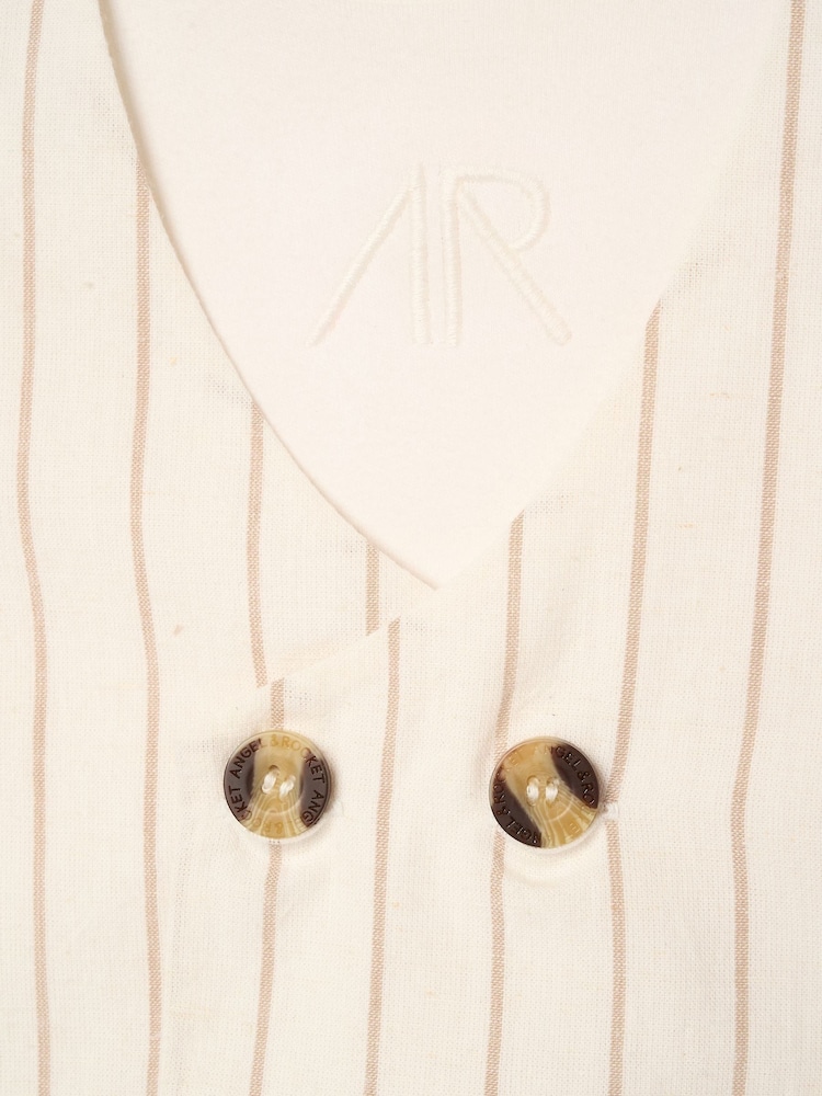 Angel & Rocket Jake Double Breasted Stripe Waistcoat And T Shirt Set - صورة 6 من 6 Angel & Rocket Jake Double Breasted Stripe Waistcoat And T Shirt Set - صورة 6 من 6