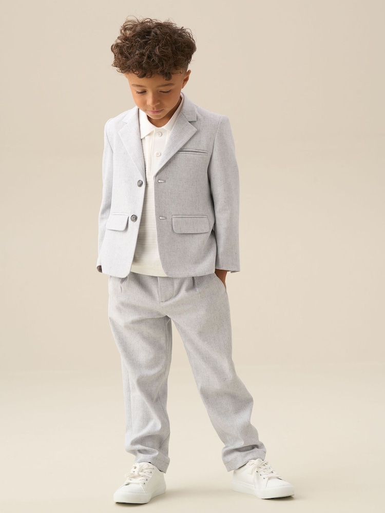 Angel & Rocket Grey Luca Tapered Fit Suit Trousers - Image 2 of 7