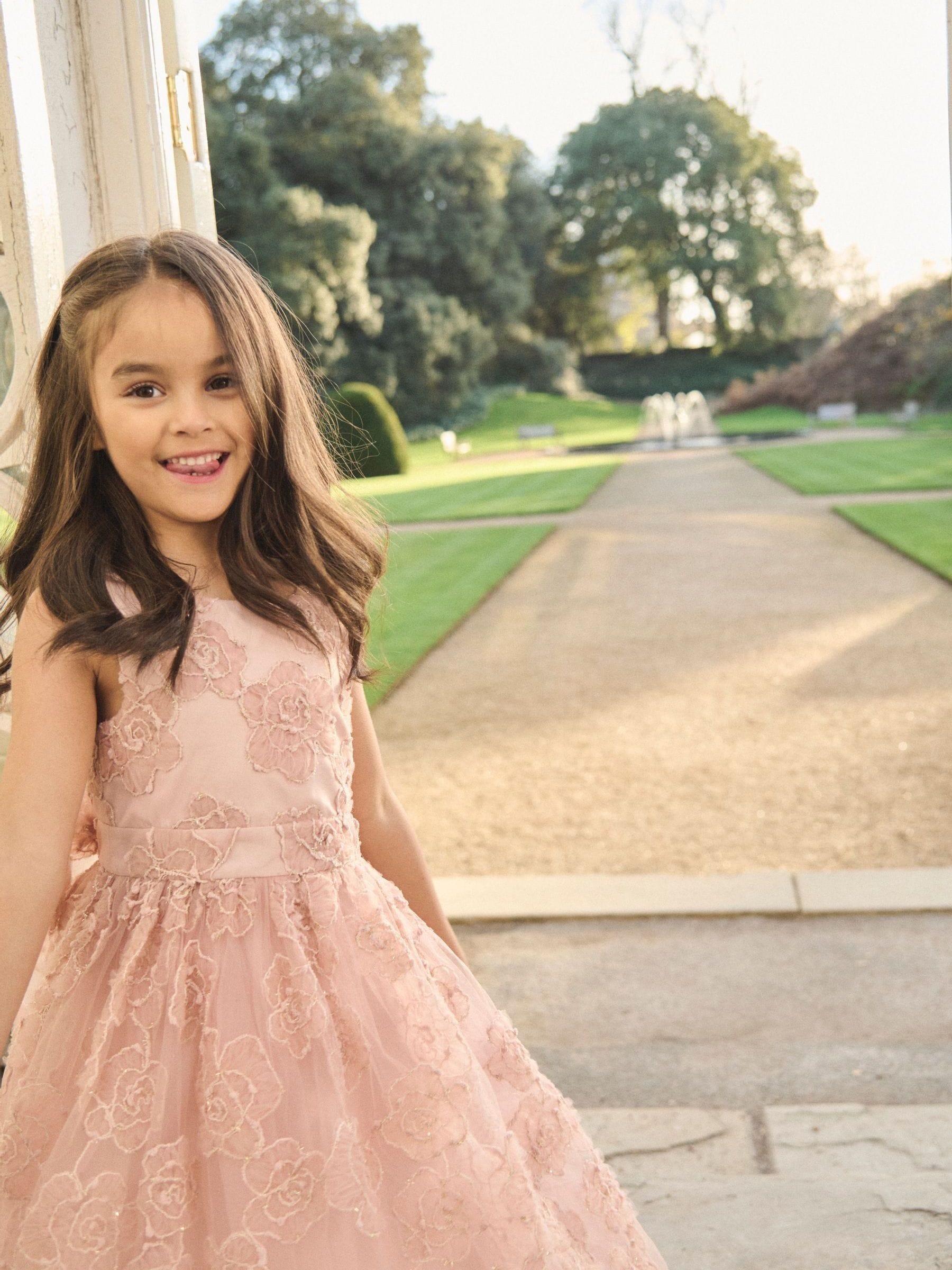 Buy Angel & Rocket Pink Louise Blush Embellished Bow Back Dress