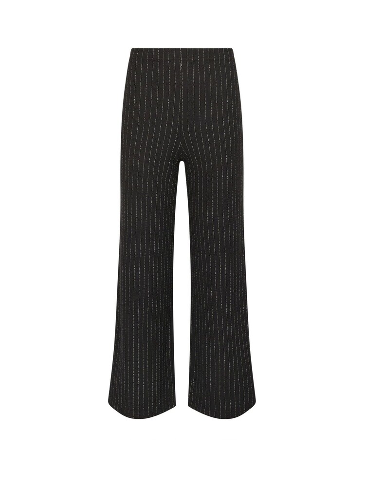 M&Co Black Petite Pinstripe Wide Leg Trousers - Image 5 of 5 M&Co Black Petite Pinstripe Wide Leg Trousers - Image 5 of 5