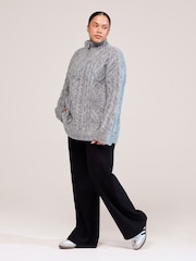 LOVALL Black Winter Wide Leg Trousers - Image 1 of 5