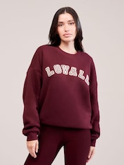 LOVALL Red Heavyweight Oversized Sweatshirt - Image 3 of 5