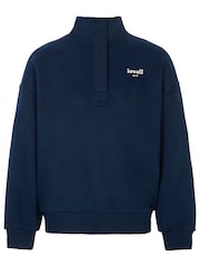 LOVALL Blue Heavyweight Quarter Zip Sweatshirt - Image 5 of 5