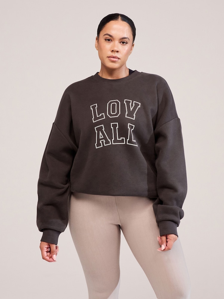 LOVALL Brown Heavyweight Oversized Sweatshirt - Image 1 of 5