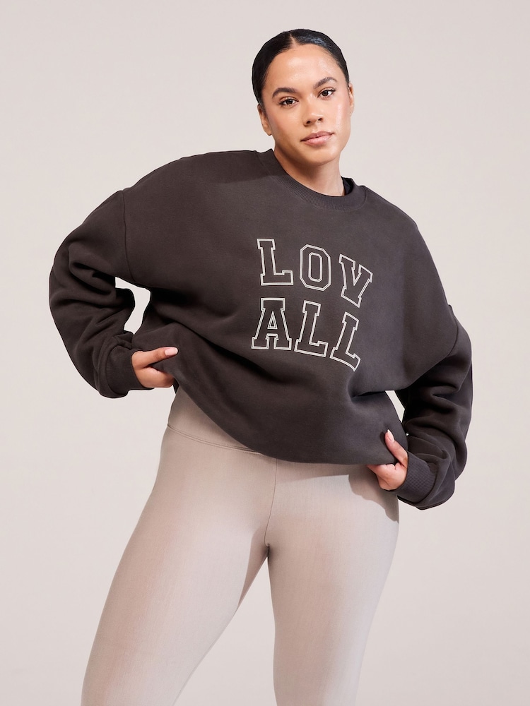 LOVALL Brown Heavyweight Oversized Sweatshirt - Image 2 of 5