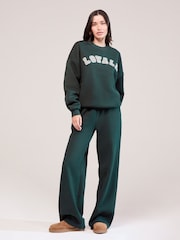 LOVALL Green Wide Leg Joggers - Image 1 of 4