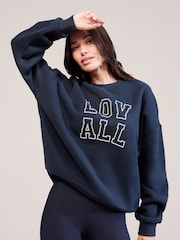 LOVALL Blue Heavyweight Oversized Sweatshirt - Image 4 of 5