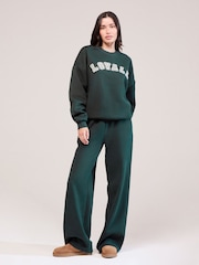 LOVALL Green Wide Leg Joggers - Image 2 of 4