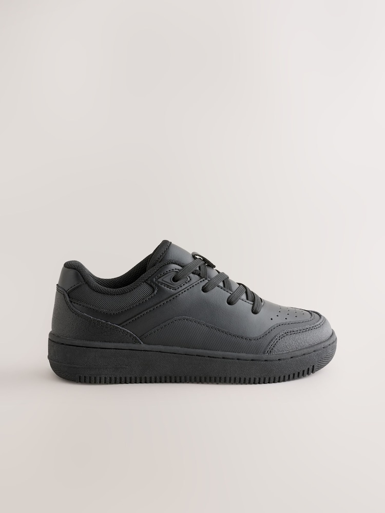 Black Wide Fit (G) Leather Lace-up School Shoes - Image 2 of 5