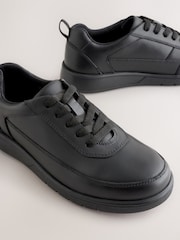 Black Wide Fit (G) Leather Lace-up School Shoes - Image 3 of 5