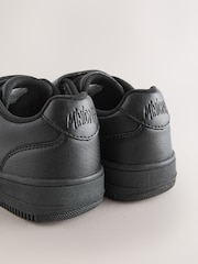 Black Standard Fit (F) Minions Two Strap Touch Fasten School Shoes - Image 5 of 7