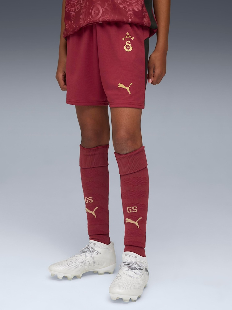 Puma Red Galatasaray SK 25/26 Youth Shorts - Image 1 of 6 Puma Red Galatasaray SK 25/26 Youth Shorts - Image 1 of 6