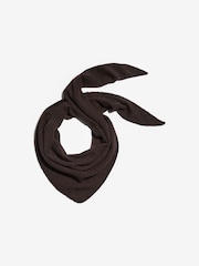 Friends Like These Chocolate Brown Oversized Brushed Triangle Scarf - Image 1 of 3