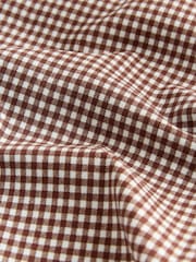 Chocolate Brown Gingham Check Capri Leggings - Image 6 of 8