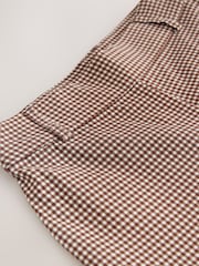 Chocolate Brown Gingham Check Capri Leggings - Image 7 of 8