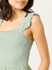 FatFace Green Coral Texture Petite Petite Cheska Playsuit - Image 3 of 6