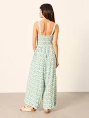 FatFace Ruby Green Fan Geo Petite Jumpsuit - Image 2 of 6