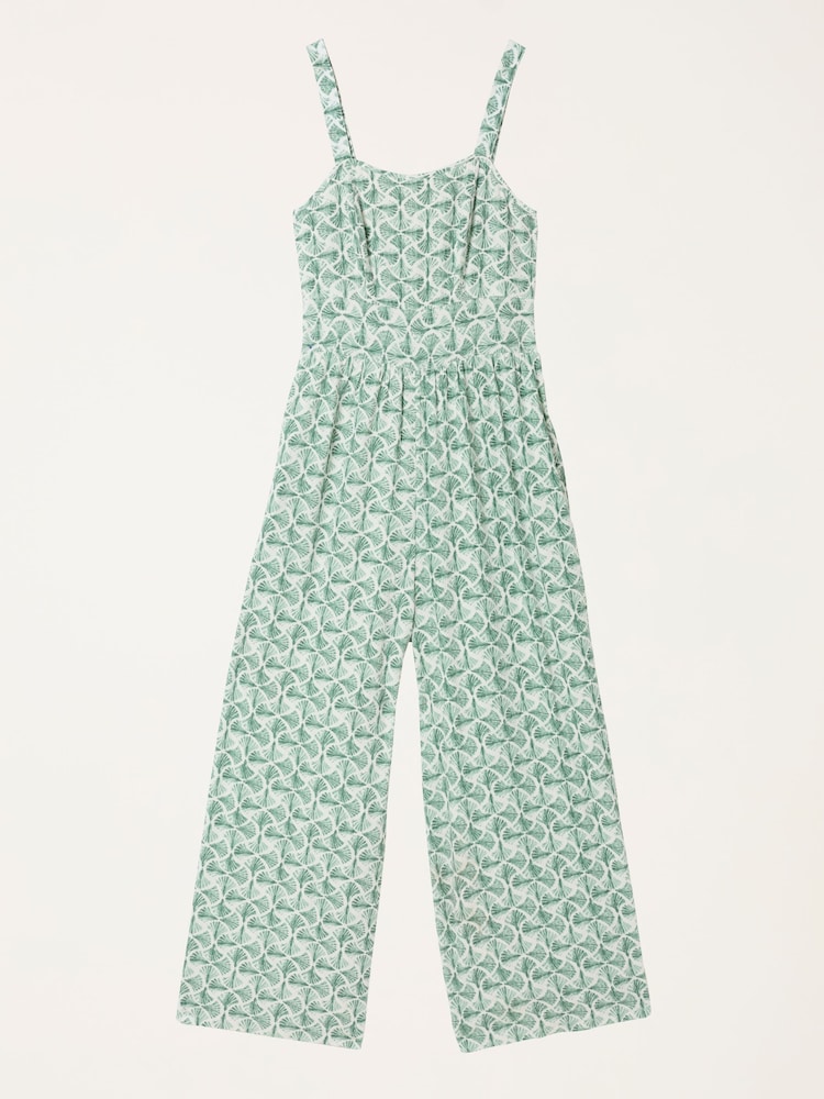 FatFace Ruby Green Fan Geo Petite Jumpsuit - Image 6 of 6