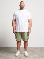BadRhino Big & Tall Green Acid Wash Cargo Shorts - Image 2 of 4