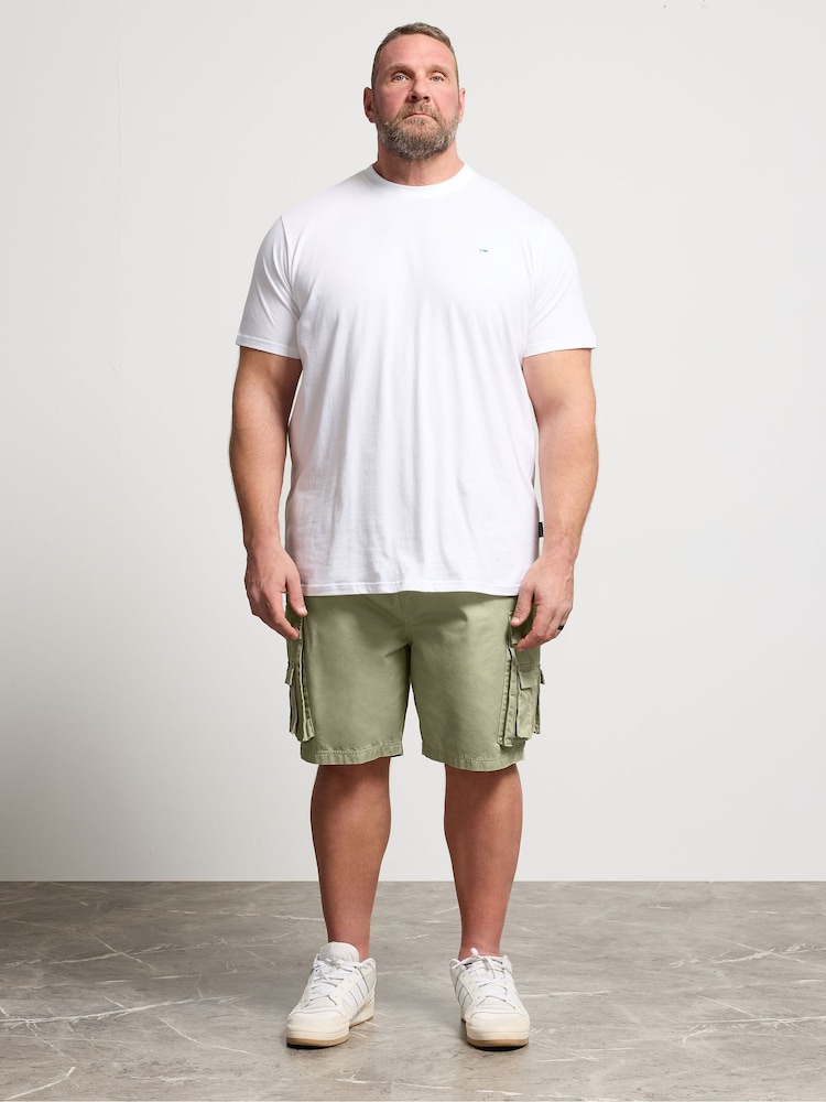 BadRhino Big & Tall Green Acid Wash Cargo Shorts - Image 2 of 4
