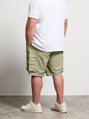 BadRhino Big & Tall Green Acid Wash Cargo Shorts - Image 3 of 4