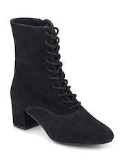 Jones Bootmaker Black Madonna Chunky Leather Ankle Boots - Image 2 of 5