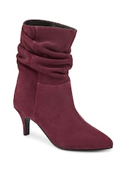 Jones Bootmaker Red Kathryn Slouch Leather Ankle Boots - Image 2 of 5