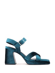 Azul marga - Sandalias de plataforma de cuero Gladiola 2 de Jones Bootmaker - Imagen 1 de 5