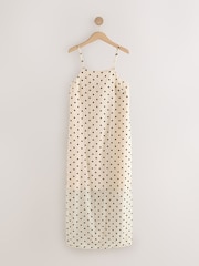 أسود/أبيض منقط بولكا - فستان متوسط الطول بتنورة شفافة 2 في 1 - صورة 7 من 9