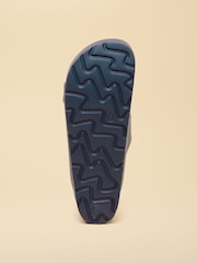 Joules Navy Chunky Platform Sunseeker Double Buckle Sliders - Image 4 of 6