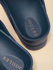 Joules Navy Chunky Platform Sunseeker Double Buckle Sliders - Image 6 of 6