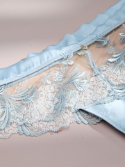 AIYLA Blue Swiss Designed Embroidered Silk Knickers - Bild 5 von 7