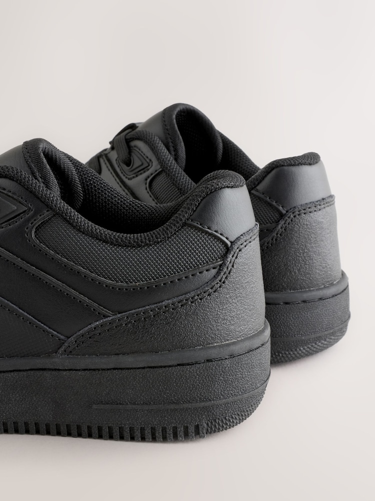 Black Standard Fit (F) Leather Lace-up School Shoes - Image 4 of 4